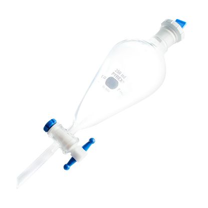 PYREX®, FUNNELS, SQUIBB, SEPARATORY, PEAR-SHAPED, POLYETHYLENE STOPPERS, PTFE STOPCOCKS
