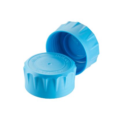 YOUTILITY SCREW CAPS, GL-45, POLYPROPYLENE, CYAN, DURAN