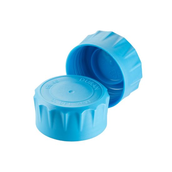 YOUTILITY SCREW CAPS, GL-45, POLYPROPYLENE, CYAN, DURAN