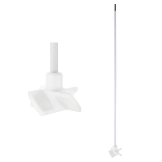 STIRRING SHAFTS, PTFE COVERED STAINLESS STEEL, 6MM, FOUR-BLADE 45°, CHEMRXNHUB COMPACT REACTORS