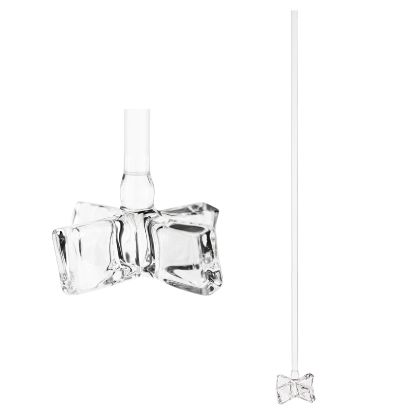STIRRING SHAFTS, GROUND, 6MM, FOUR-BLADE 15°, GLASS AGITATOR, CHEMRXNHUB COMPACT REACTORS