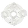 TOP VIEW, REACTION VESSEL LIDS, 60MM, 5-NECKS, CHEMRXNHUB COMPACT REACTORS