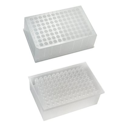 MICROPLATE, 96 WELL, 1ML, DEEP ROUND, RIMLESS, POLYPROPYLENE PLATE, DNASE/RNASE FREE, PORVAIR